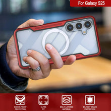 Load image into Gallery viewer, Punkcase S25 Armor Stealth Case Protective Military Grade Multilayer Cover [Red]
