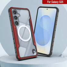 Load image into Gallery viewer, Punkcase S25 Armor Stealth Case Protective Military Grade Multilayer Cover [Red]
