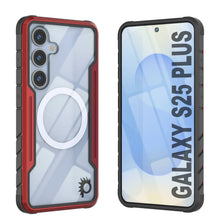 Load image into Gallery viewer, Punkcase S25+ Plus Armor Stealth Case Protective Military Grade Multilayer Cover [Red]
