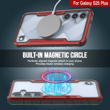 Load image into Gallery viewer, Punkcase S25+ Plus Armor Stealth Case Protective Military Grade Multilayer Cover [Red]
