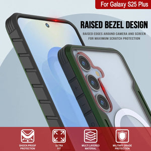 Punkcase S25+ Plus Armor Stealth Case Protective Military Grade Multilayer Cover [Dark Green]