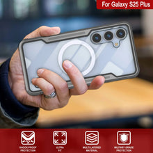 Load image into Gallery viewer, Punkcase S25+ Plus Armor Stealth Case Protective Military Grade Multilayer Cover [Grey-Black]
