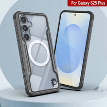 Load image into Gallery viewer, Punkcase S25+ Plus Armor Stealth Case Protective Military Grade Multilayer Cover [Grey-Black]
