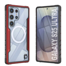 Load image into Gallery viewer, Punkcase S25 Ultra Armor Stealth Case Protective Military Grade Multilayer Cover [Red]
