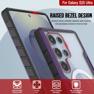Punkcase S25 Ultra Armor Stealth Case Protective Military Grade Multilayer Cover [Purple]