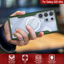Load image into Gallery viewer, Punkcase S25 Ultra Armor Stealth Case Protective Military Grade Multilayer Cover [Dark Green]
