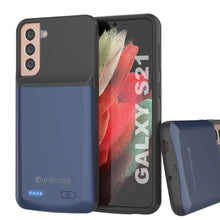 Load image into Gallery viewer, PunkJuice S21 Battery Case Blue - Portable Charging Power Juice Bank with 4800mAh
