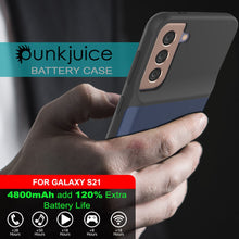 Load image into Gallery viewer, PunkJuice S21 Battery Case Blue - Portable Charging Power Juice Bank with 4800mAh
