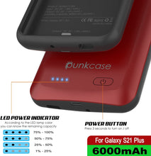 Load image into Gallery viewer, PunkJuice S21+ Plus Battery Case Red - Portable Charging Power Juice Bank with 6000mAh
