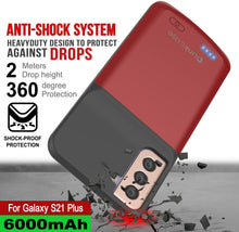 Load image into Gallery viewer, PunkJuice S21+ Plus Battery Case Red - Portable Charging Power Juice Bank with 6000mAh
