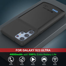 Load image into Gallery viewer, PunkJuice S23 Ultra Battery Case Black - Portable Charging Power Juice Bank with 4800mAh
