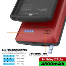 Load image into Gallery viewer, PunkJuice S24 Ultra Battery Case Red - Portable Charging Power Juice Bank with 4500mAh
