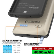 Load image into Gallery viewer, PunkJuice S23 Ultra Battery Case Silver - Portable Charging Power Juice Bank with 4800mAh
