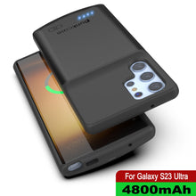 Load image into Gallery viewer, PunkJuice S23 Ultra Battery Case Black - Portable Charging Power Juice Bank with 4800mAh
