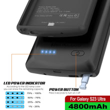 Load image into Gallery viewer, PunkJuice S23 Ultra Battery Case Black - Portable Charging Power Juice Bank with 4800mAh
