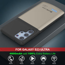 Load image into Gallery viewer, PunkJuice S23 Ultra Battery Case Silver - Portable Charging Power Juice Bank with 4800mAh
