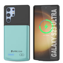 Load image into Gallery viewer, PunkJuice S23 Ultra Battery Case Teal - Portable Charging Power Juice Bank with 4800mAh
