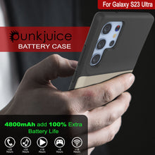 Load image into Gallery viewer, PunkJuice S23 Ultra Battery Case Silver - Portable Charging Power Juice Bank with 4800mAh
