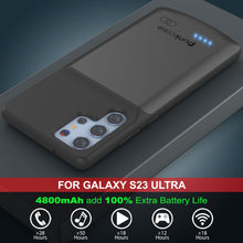 Load image into Gallery viewer, PunkJuice S23 Ultra Battery Case Grey - Portable Charging Power Juice Bank with 4800mAh
