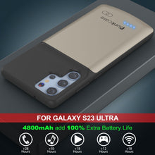 Load image into Gallery viewer, PunkJuice S24 Ultra Battery Case Silver - Portable Charging Power Juice Bank with 4500mAh
