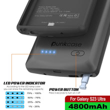 Load image into Gallery viewer, PunkJuice S23 Ultra Battery Case Grey - Portable Charging Power Juice Bank with 4800mAh
