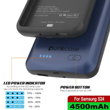 Load image into Gallery viewer, PunkJuice S24 Battery Case Blue - Portable Charging Power Juice Bank with 4500mAh
