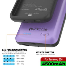 Load image into Gallery viewer, PunkJuice S24 Battery Case Purple - Portable Charging Power Juice Bank with 4500mAh
