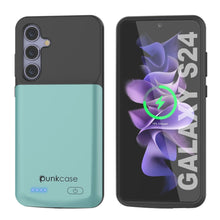 Load image into Gallery viewer, PunkJuice S24 Battery Case Teal - Portable Charging Power Juice Bank with 4500mAh
