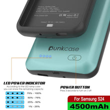 Load image into Gallery viewer, PunkJuice S24 Battery Case Teal - Portable Charging Power Juice Bank with 4500mAh
