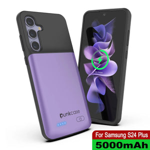 PunkJuice S24+ Plus Battery Case Purple - Portable Charging Power Juice Bank with 5000mAh