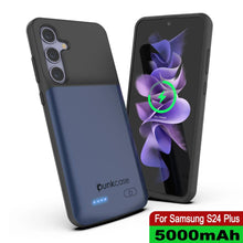 Load image into Gallery viewer, PunkJuice S24+ Plus Battery Case Blue - Portable Charging Power Juice Bank with 5000mAh
