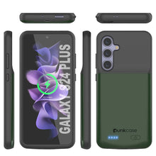 Load image into Gallery viewer, PunkJuice S24+ Plus Battery Case Green - Portable Charging Power Juice Bank with 5000mAh

