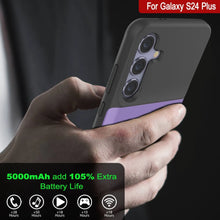Load image into Gallery viewer, PunkJuice S24+ Plus Battery Case Purple - Portable Charging Power Juice Bank with 5000mAh
