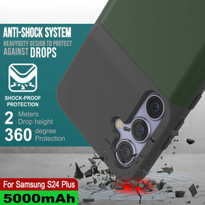 PunkJuice S24+ Plus Battery Case Green - Portable Charging Power Juice Bank with 5000mAh