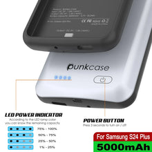 Load image into Gallery viewer, PunkJuice S24+ Plus Battery Case White - Portable Charging Power Juice Bank with 5000mAh
