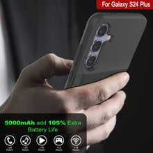 Load image into Gallery viewer, PunkJuice S24+ Plus Battery Case Black - Portable Charging Power Juice Bank with 5000mAh
