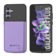 Load image into Gallery viewer, PunkJuice S24+ Plus Battery Case Purple - Portable Charging Power Juice Bank with 5000mAh
