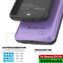 Load image into Gallery viewer, PunkJuice S24+ Plus Battery Case Purple - Portable Charging Power Juice Bank with 5000mAh
