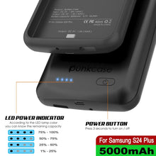 Load image into Gallery viewer, PunkJuice S24+ Plus Battery Case Black - Portable Charging Power Juice Bank with 5000mAh
