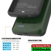 Load image into Gallery viewer, PunkJuice S24+ Plus Battery Case Green - Portable Charging Power Juice Bank with 5000mAh
