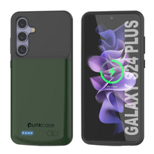 Load image into Gallery viewer, PunkJuice S24+ Plus Battery Case Green - Portable Charging Power Juice Bank with 5000mAh
