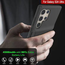 Load image into Gallery viewer, PunkJuice S24 Ultra Battery Case Black - Portable Charging Power Juice Bank with 4500mAh

