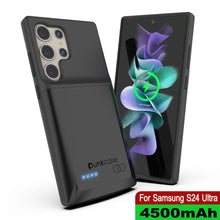 Load image into Gallery viewer, PunkJuice S24 Ultra Battery Case Black - Portable Charging Power Juice Bank with 4500mAh
