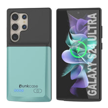 Load image into Gallery viewer, PunkJuice S24 Ultra Battery Case Teal - Portable Charging Power Juice Bank with 4500mAh
