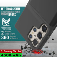 Load image into Gallery viewer, PunkJuice S24 Ultra Battery Case Black - Portable Charging Power Juice Bank with 4500mAh
