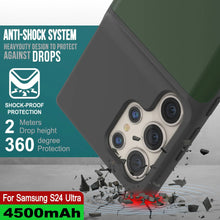 Load image into Gallery viewer, PunkJuice S24 Ultra Battery Case Green - Portable Charging Power Juice Bank with 4500mAh
