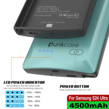 Load image into Gallery viewer, PunkJuice S24 Ultra Battery Case Teal - Portable Charging Power Juice Bank with 4500mAh
