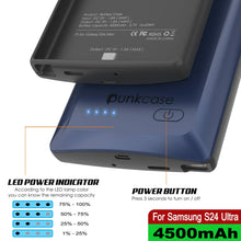 Load image into Gallery viewer, PunkJuice S24 Ultra Battery Case Blue - Portable Charging Power Juice Bank with 4500mAh
