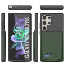 Load image into Gallery viewer, PunkJuice S24 Ultra Battery Case Green - Portable Charging Power Juice Bank with 4500mAh
