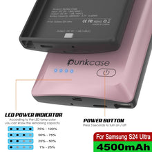 Load image into Gallery viewer, PunkJuice S24 Ultra Battery Case Rose-Gold - Portable Charging Power Juice Bank with 4500mAh
